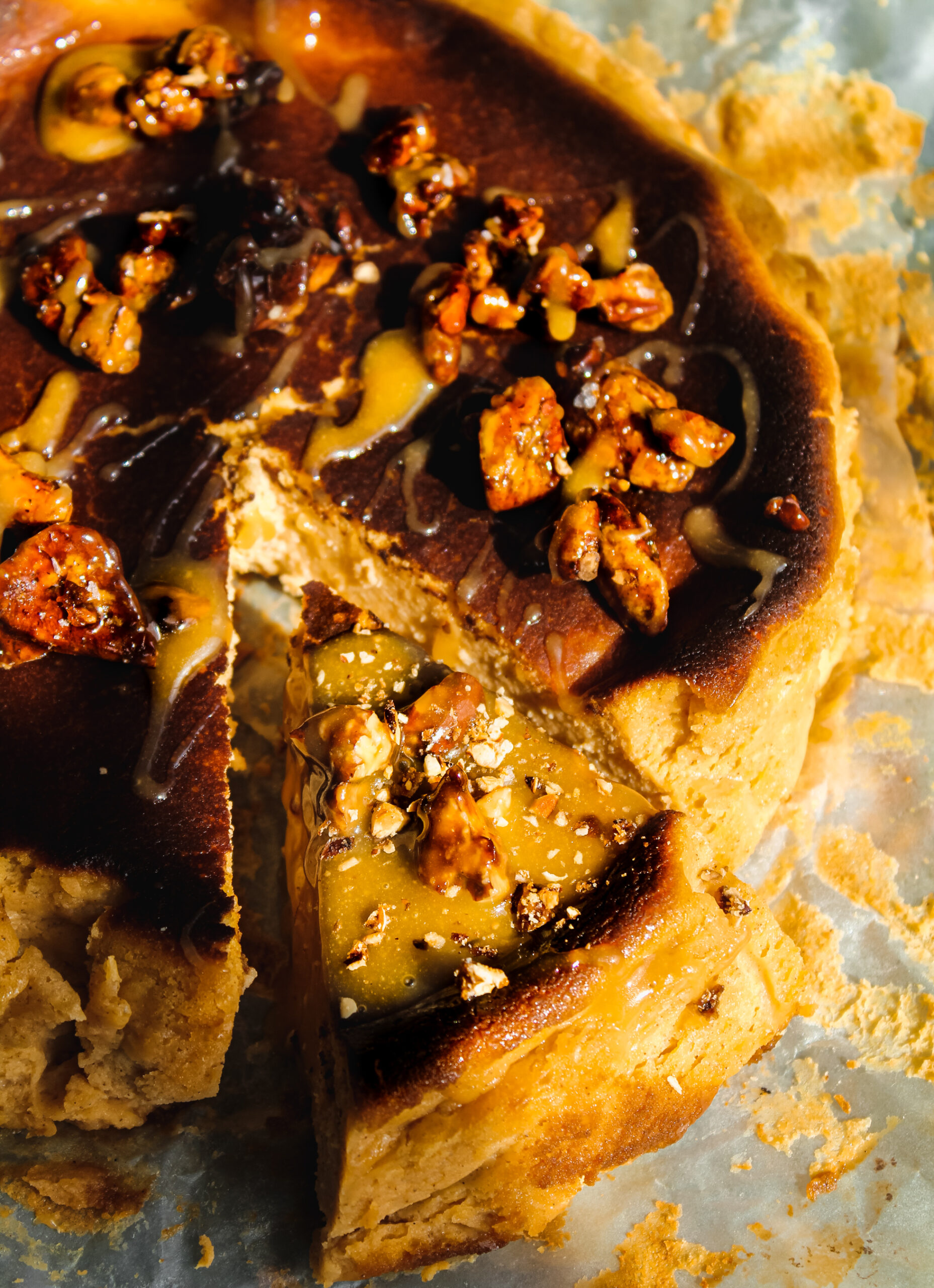 picture of burnt basque pumpkin cheesecake